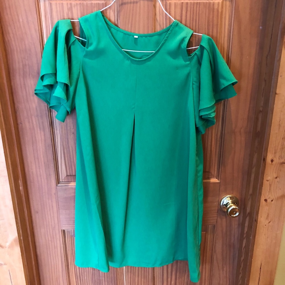 Green Shift Dress Size S